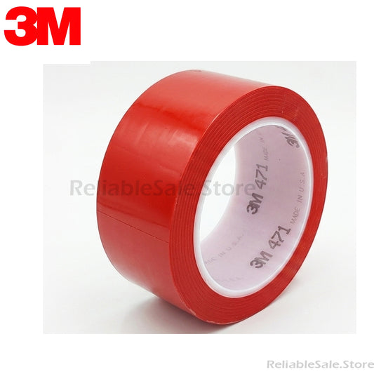 3M Vinyl Tape 471, Professional Fine Line Masking Tape for Car Auto, Motorcycle Decration, Curved Surfaces & Paint Lines, Rubber Adhesive, Red
