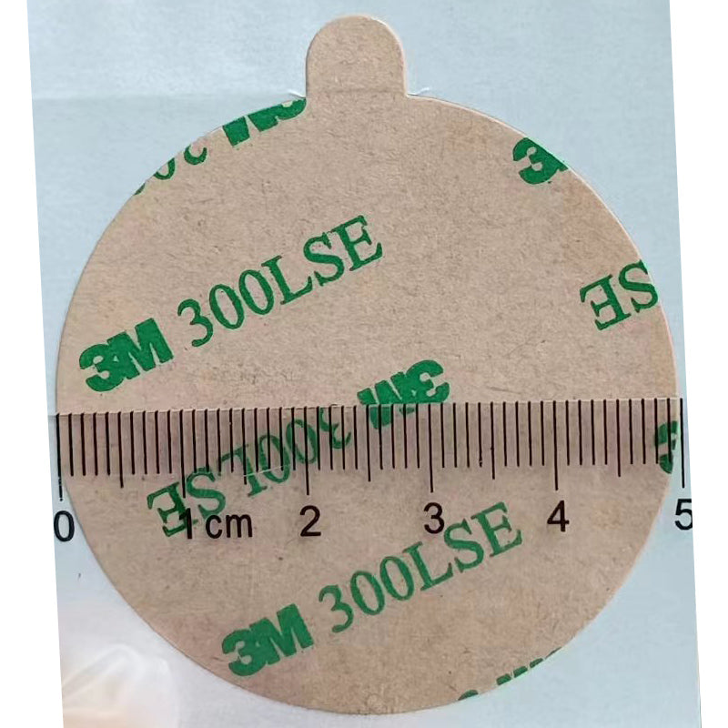 3M 9495LE Double Coated Adhesive Round Sticker Tape, Diameter 50mm （1.97"), Clear Circle Disc