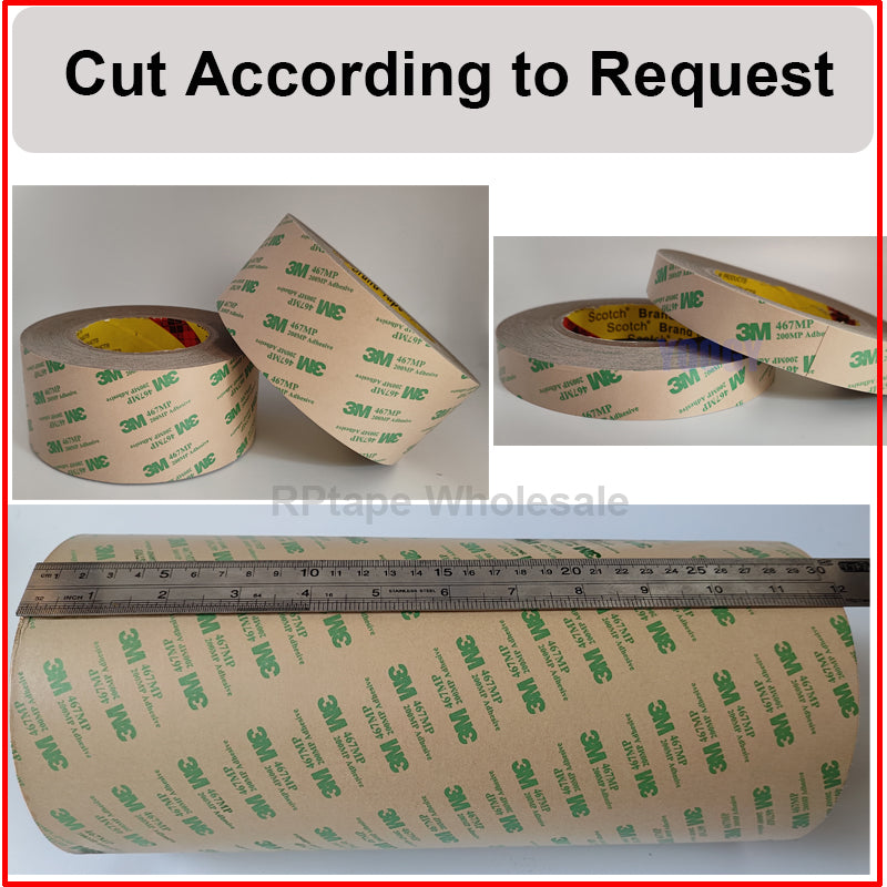 3M 467 Double Coated Adhesive Sheet, Like A4 size (210x297mm)/(8.27"x11.69"),High Temperature Resist