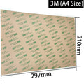 3M 467 Double Coated Adhesive Sheet, Like A4 size (210x297mm)/(8.27"x11.69"),High Temperature Resist