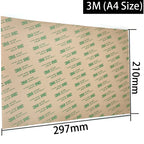 3M 467 Double Coated Adhesive Sheet, Like A4 size (210x297mm)/(8.27"x11.69"),High Temperature Resist