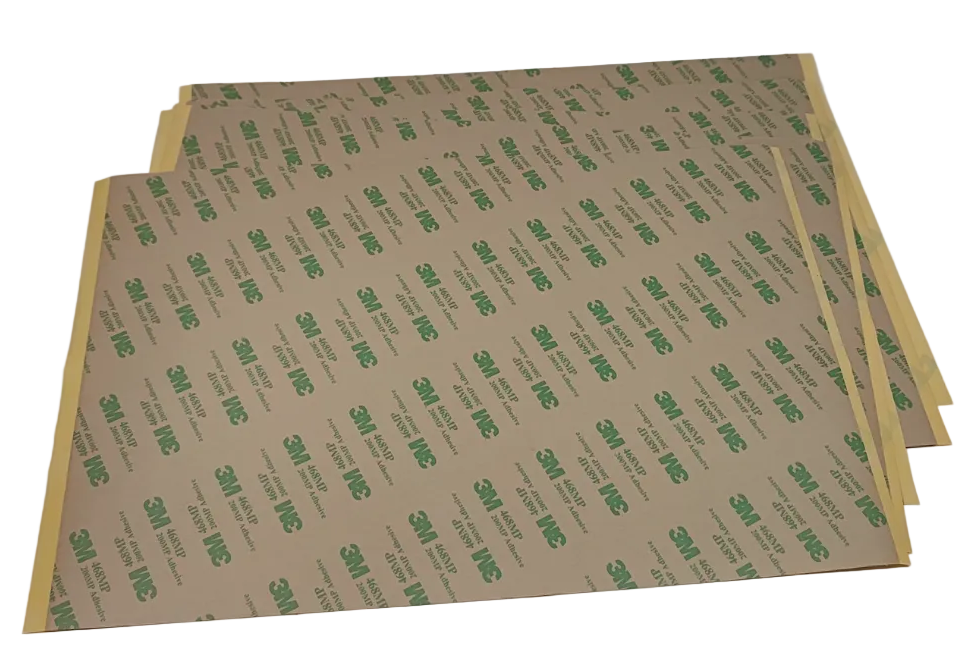 3M 468MP Clear Adhesive Transfer Tape, A4 210 x 297 mm, 2 Sheets