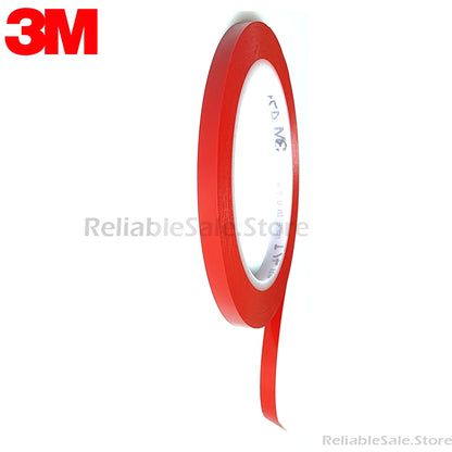 3M Vinyl Tape 471, Professional Fine Line Masking Tape for Car Auto, Motorcycle Decration, Curved Surfaces & Paint Lines, Rubber Adhesive, Red