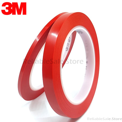 3M Vinyl Tape 471, Professional Fine Line Masking Tape for Car Auto, Motorcycle Decration, Curved Surfaces & Paint Lines, Rubber Adhesive, Red