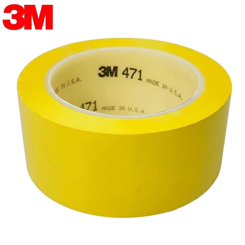 3M Vinyl Tape 471, One Side Adhesive Stripe & Floor Marking Tape, Plastic Color Coding Tape for Masking, Edging and Coding