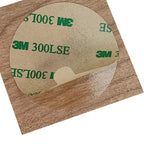 3M 9495LE Double Coated Adhesive Round Sticker Tape, Diameter 50mm （1.97"), Clear Circle Disc