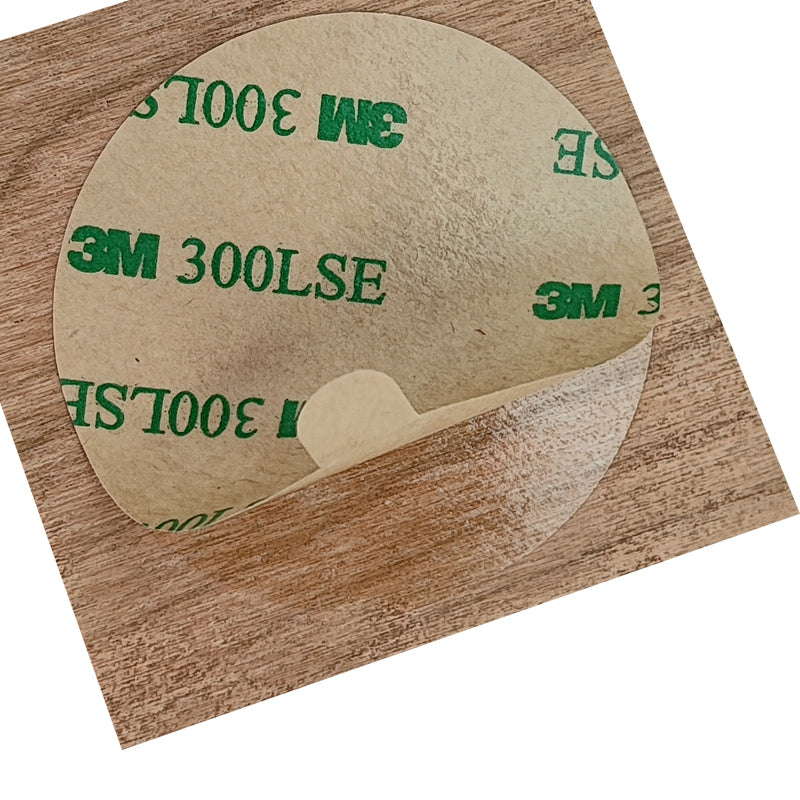 3M 9495LE Double Coated Adhesive Round Sticker Tape, Diameter 50mm （1.97"), Clear Circle Disc